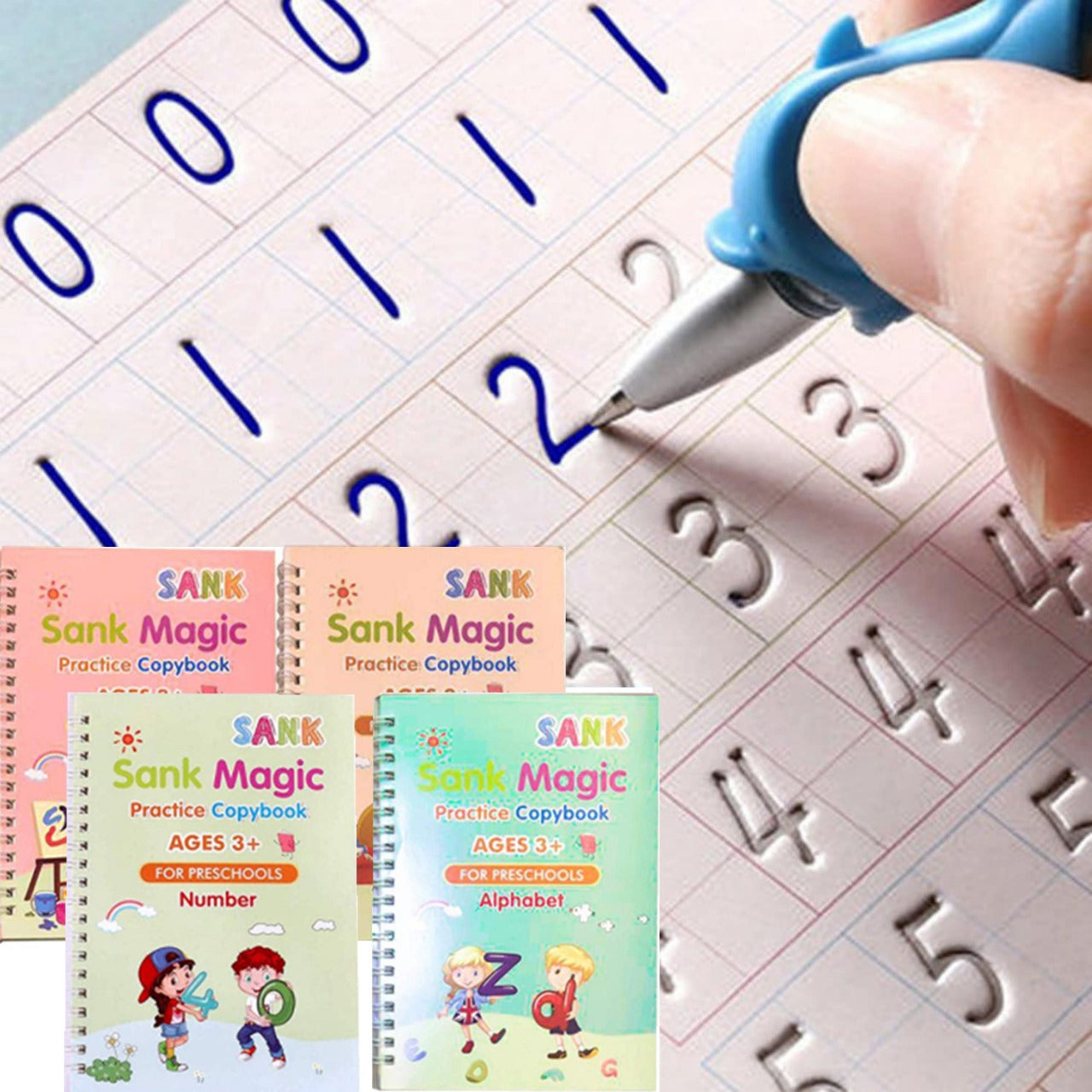 4 in 1 Kids Magic Writing Book 📚✏️